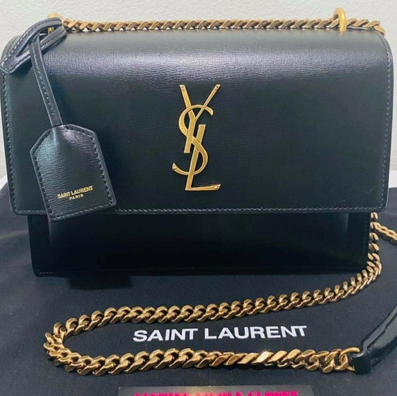Yves Saint Laurent Handbags - YSL SUNSET Medium Black Crossbody Brand New